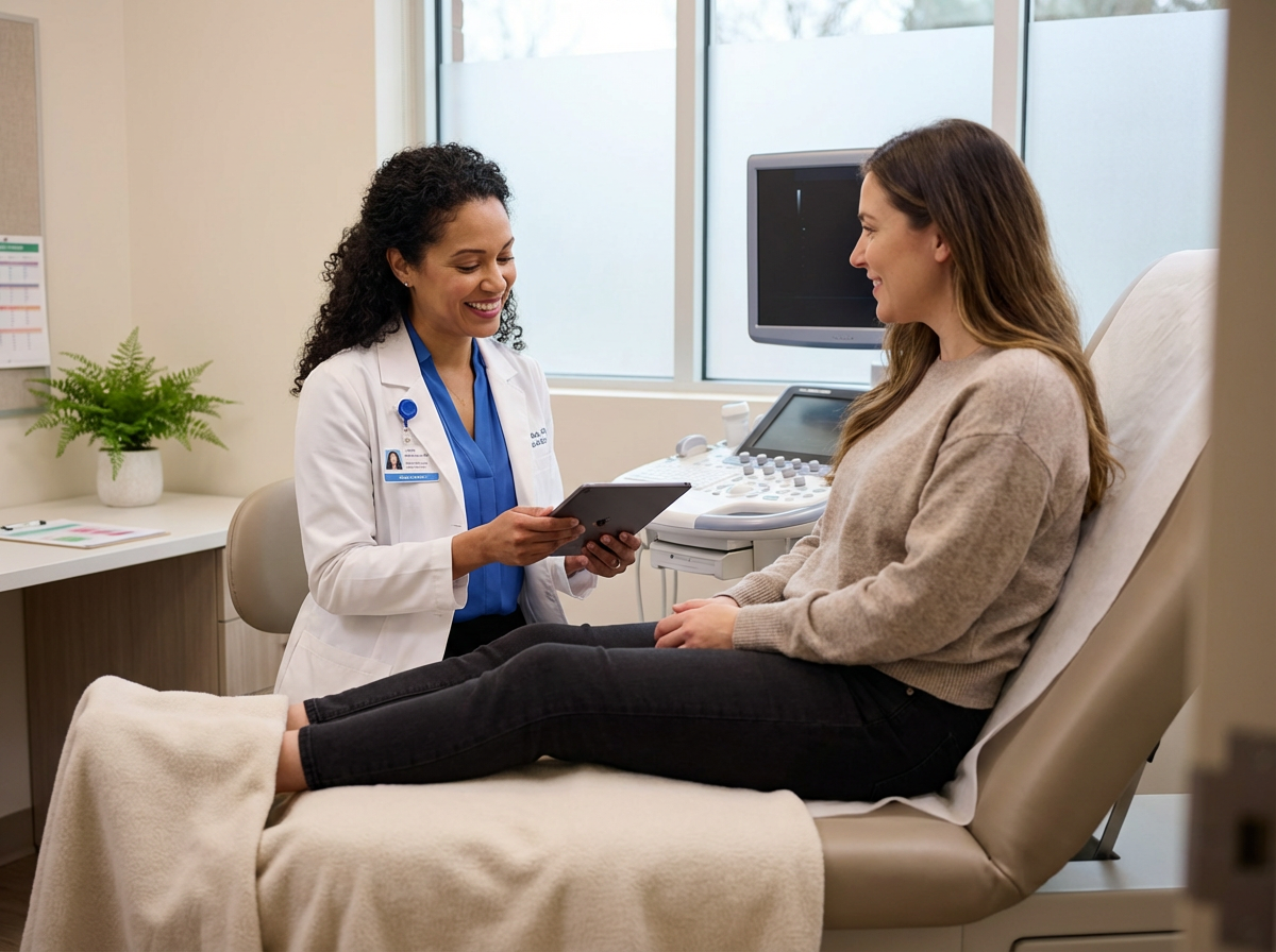 Female doctor consulting with women patient - Health Clinic Salud & Familia
